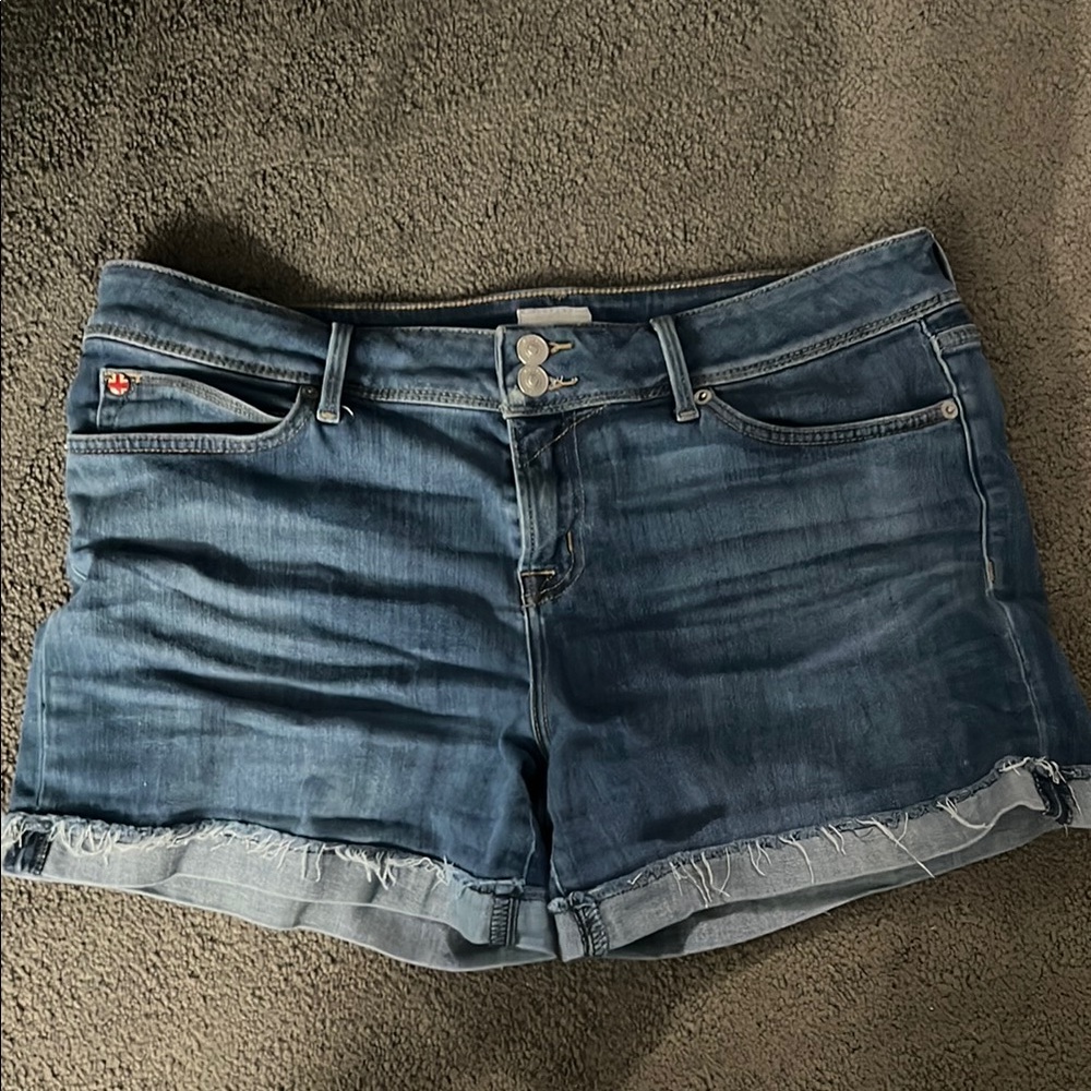 Hudson Jeans Blue Jean Shorts with Rolled Hems